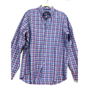 Ralph Lauren Dress Shirt Mens Sz L Pastels Button up Old Money Career Cotton